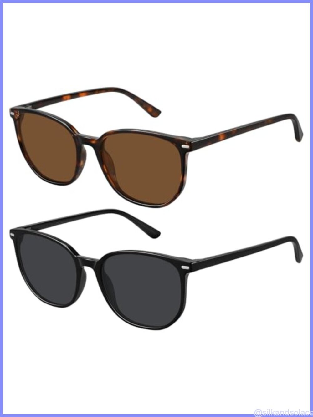 WOWSUN Retro Polarized Round Acetate Sunglasses UV400 for Driving Hiking